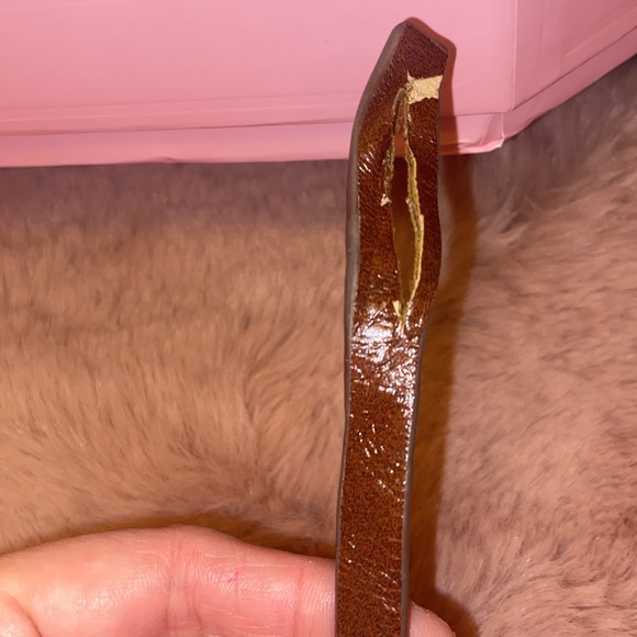 MK set of 2 Michael Kors Gold emblems one with leather strip - Picture 5 of 6